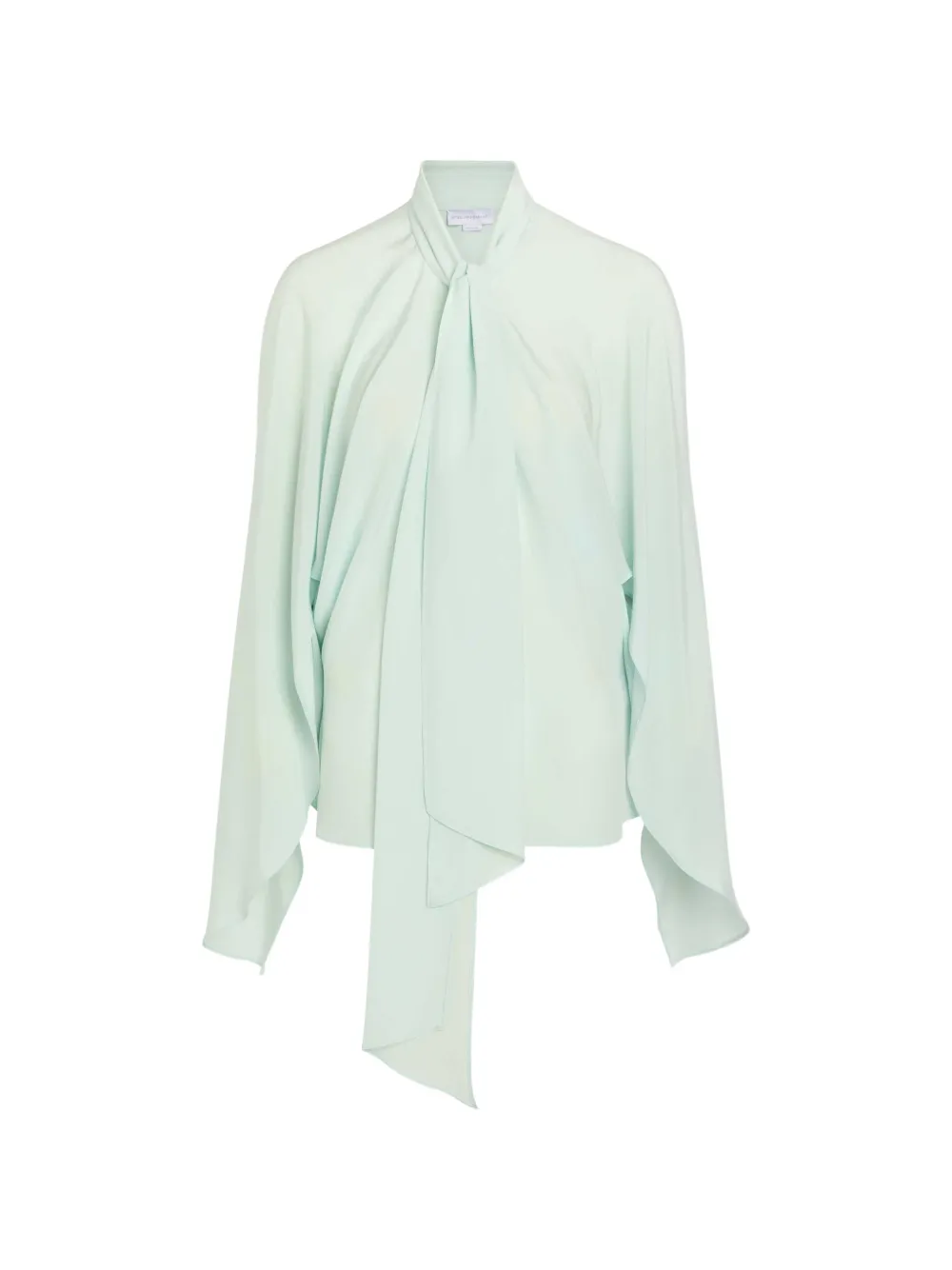 Stella McCartney pussy-bow draped blouse - Blu