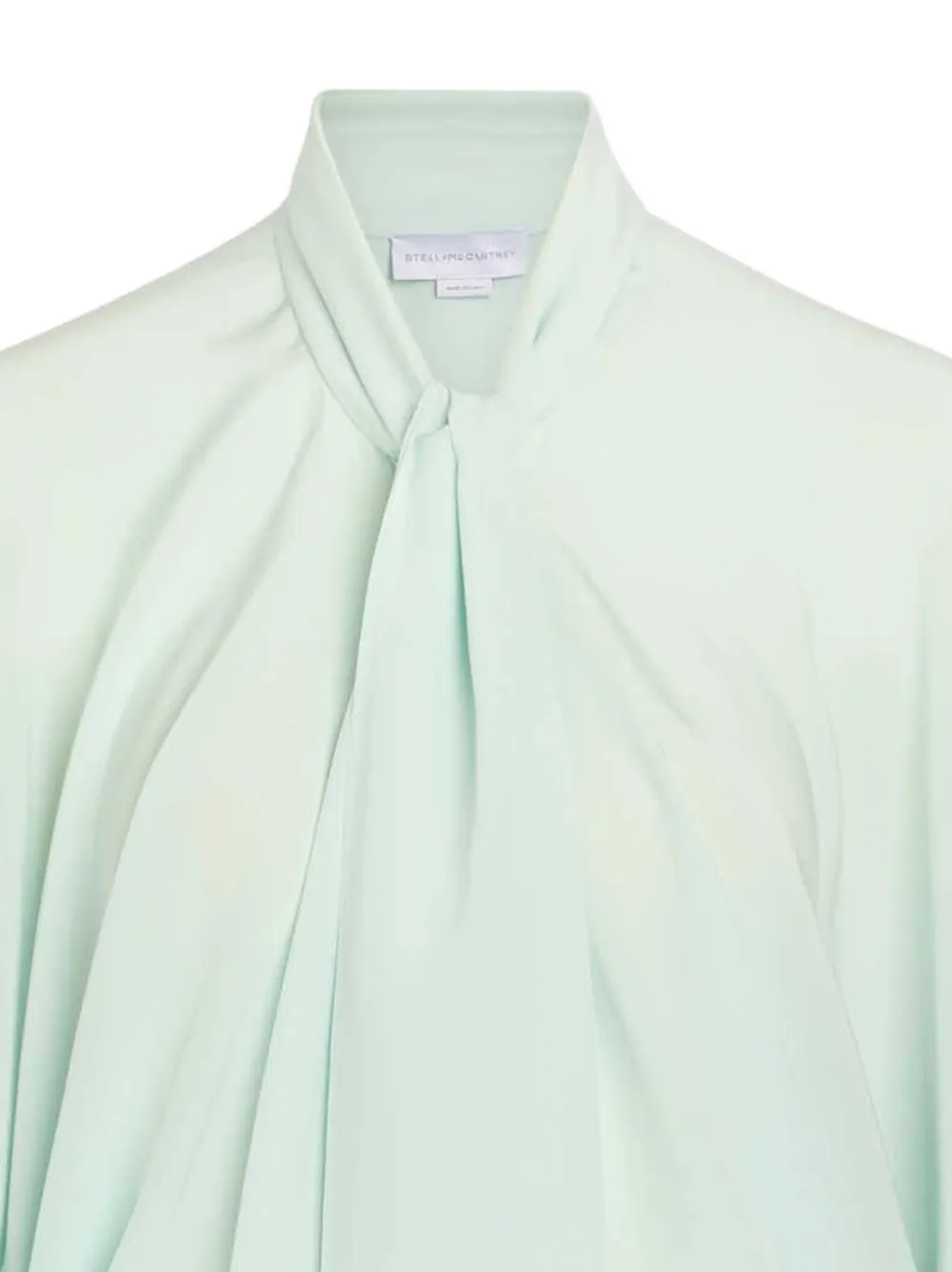 Stella McCartney Blouse met capemouwen en strik Groen