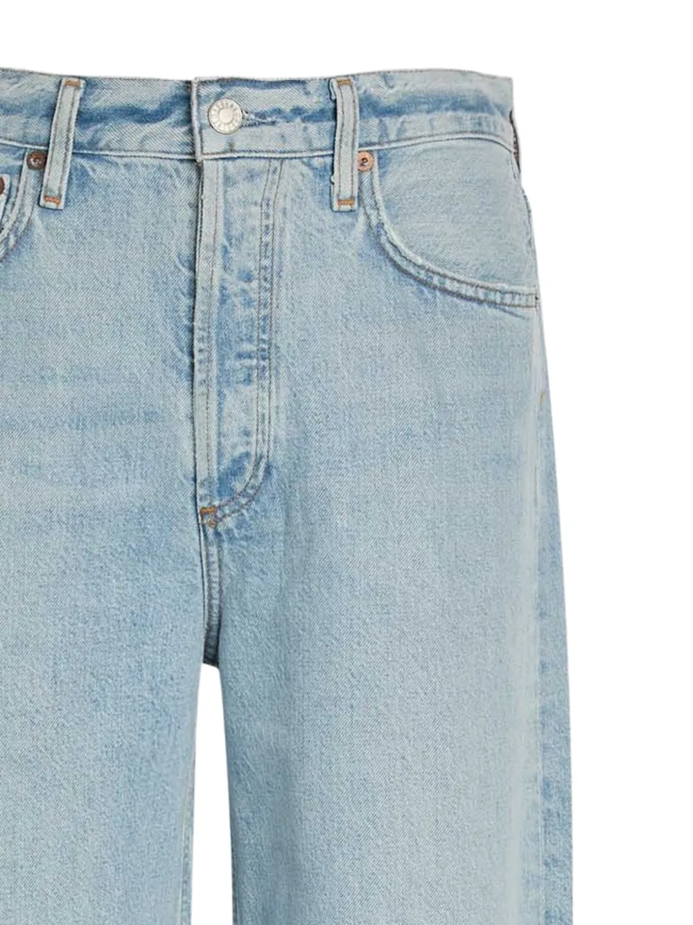 AGOLDE Ren jeans met wijde pijpen en vervaagd effect Blauw