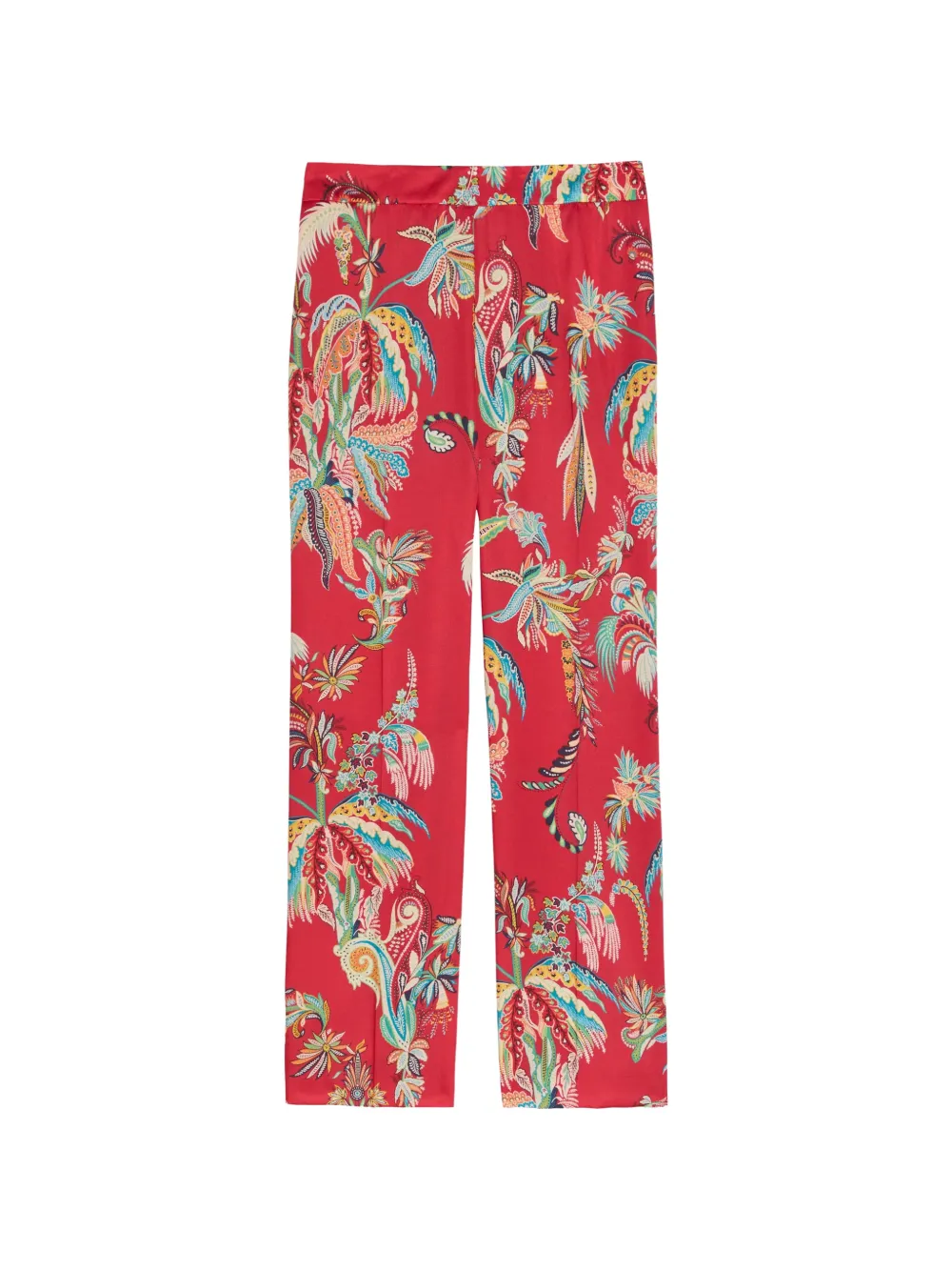 ETRO graphic-print straight-leg trousers - Rosso