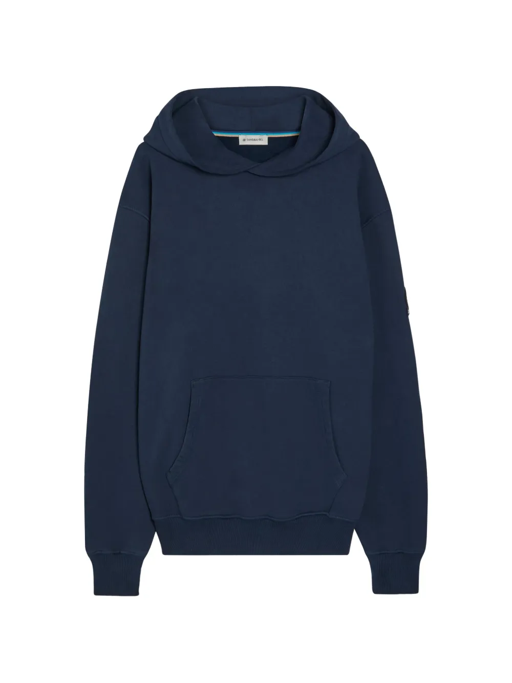 SANDBANKS logo-patch jersey hoodie - Blue