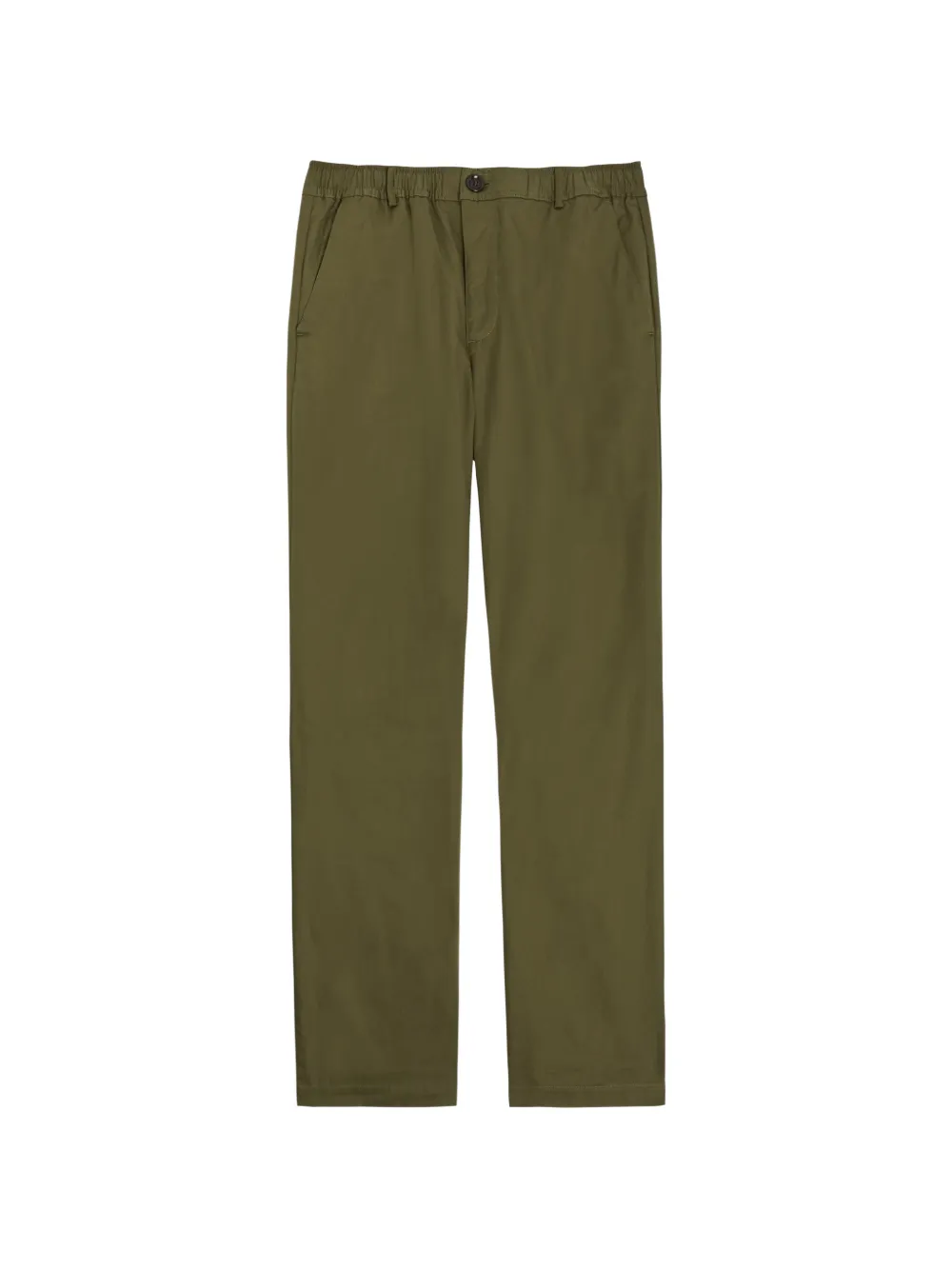 Oliver Spencer elasticated-waistband straight-leg trousers - Verde