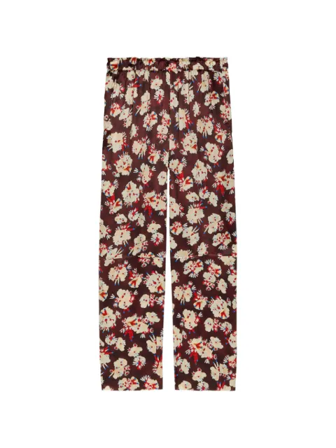 Rabanne floral-print silk trousers