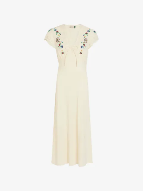 Rixo robe mi-longue Amari à broderies