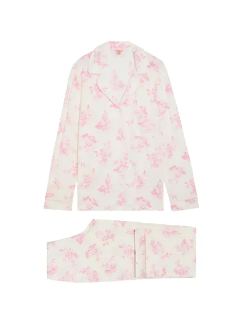 Eberjey Gisele floral-print piping-detail set