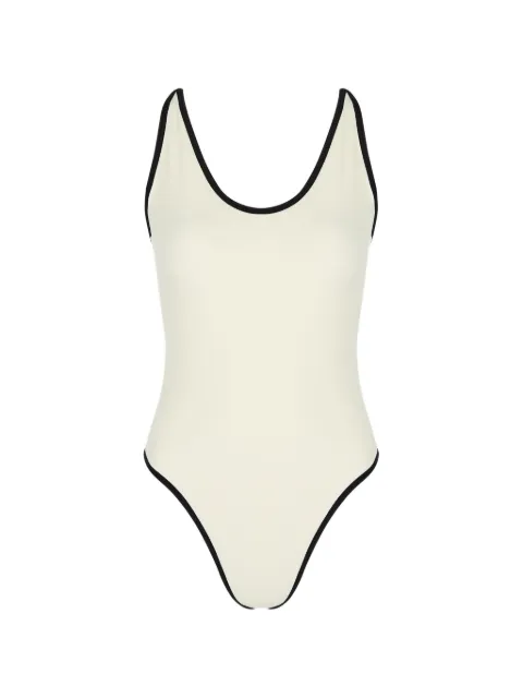 SOLAQUA Swim I contrast-trim swimsuit