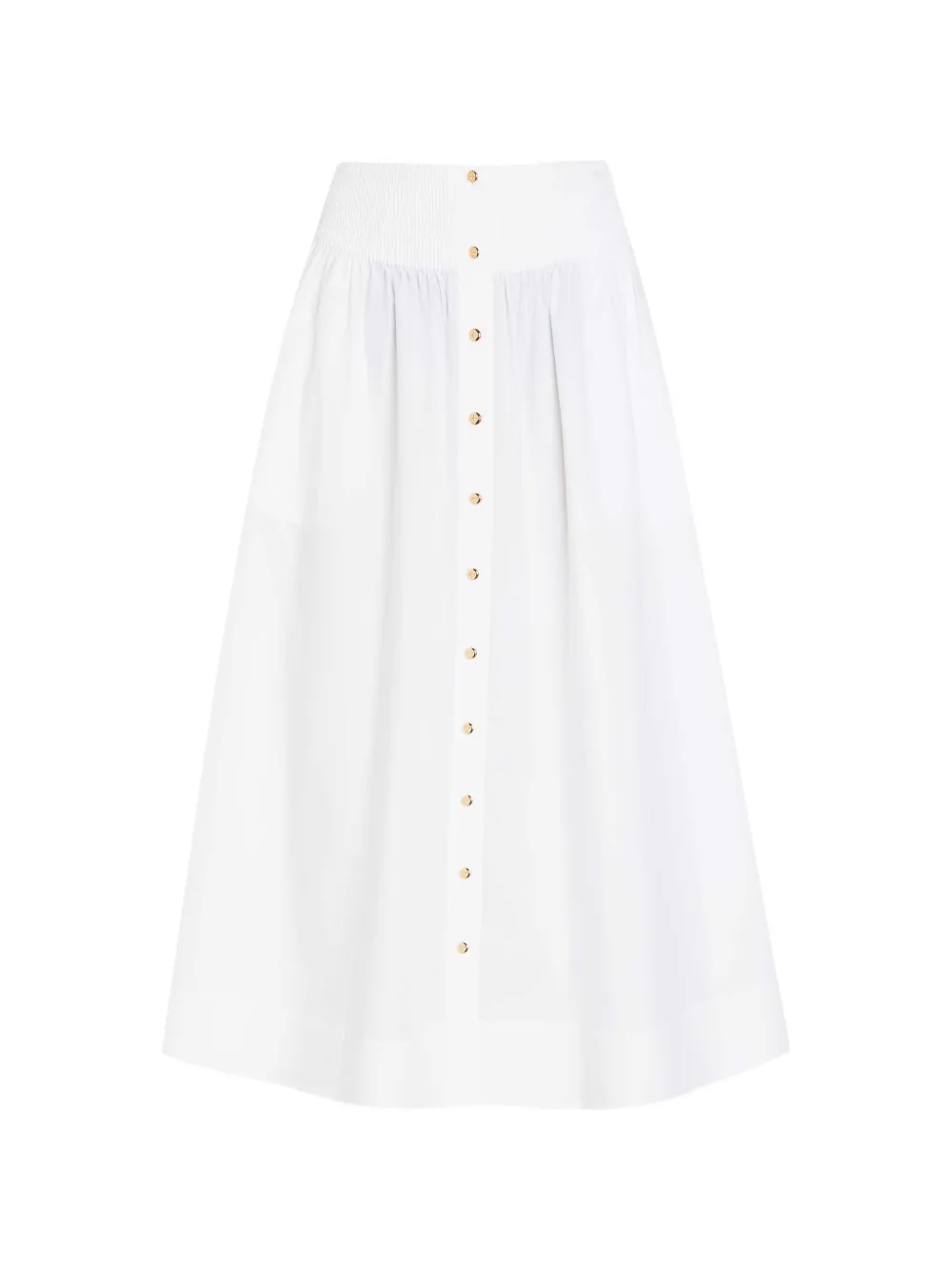 Tory Burch button-down cotton mini skirt - Bianco