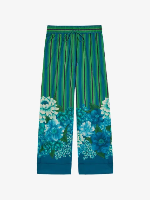 ALEMAIS Margo floral-print striped trousers
