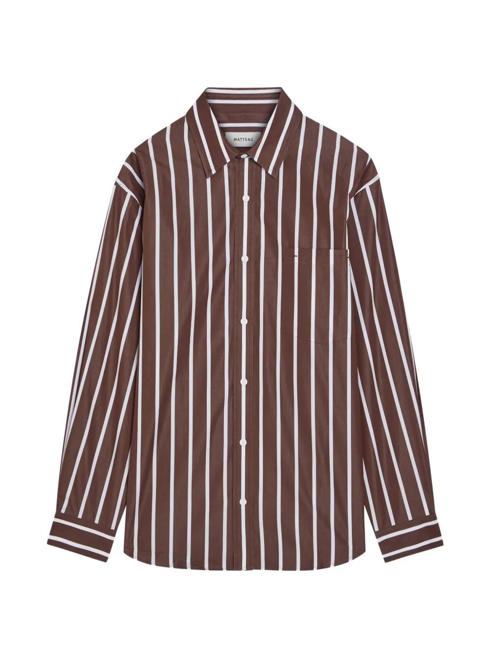 Matteau striped long-sleeve shirt - Marrone