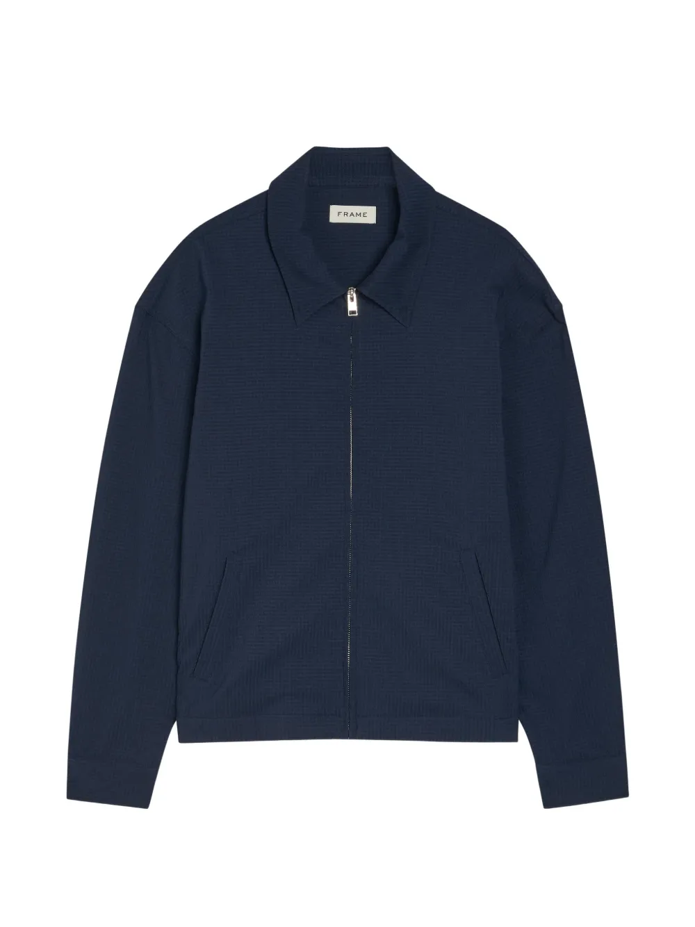 FRAME seersucker zip-up jacket - Blu