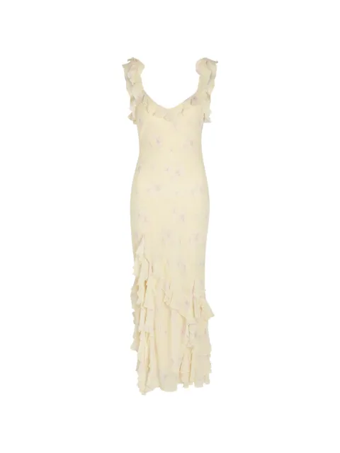 LoveShackFancy floral-print ruffled maxi dress