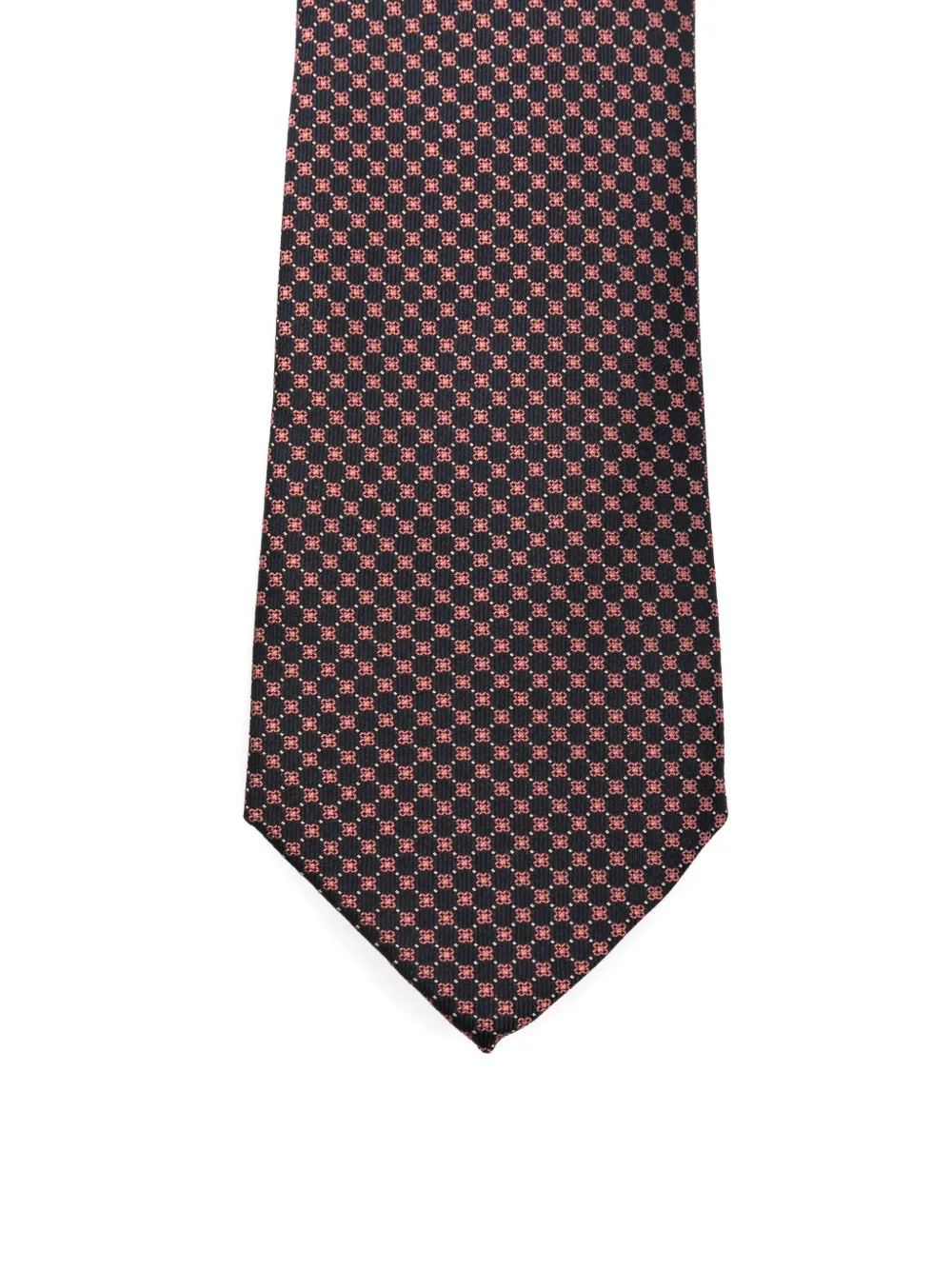 Canali Geometric-pattern Tie In Brown