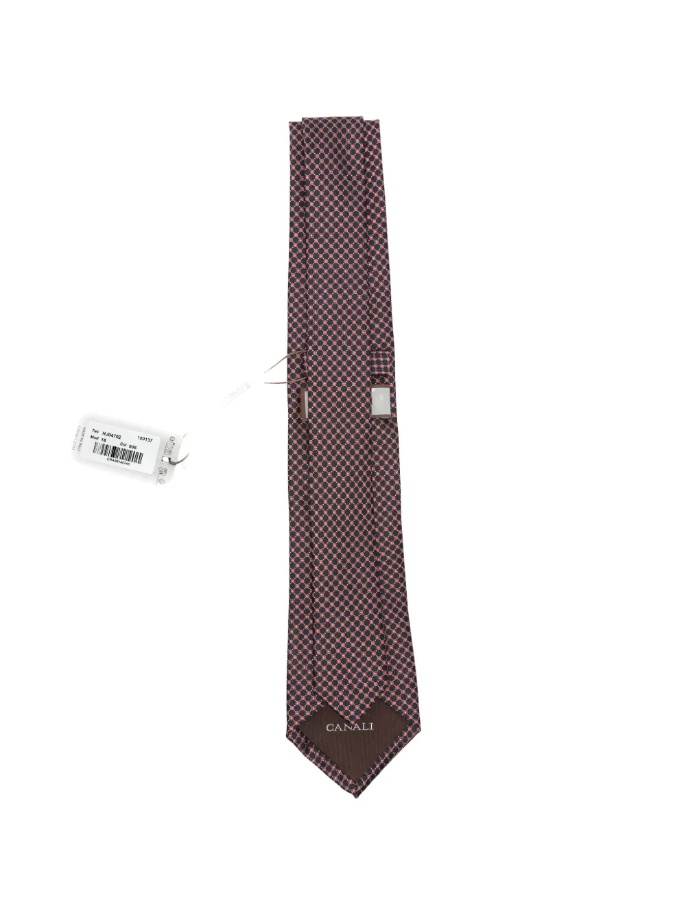 Canali Geometric-pattern Tie In Brown