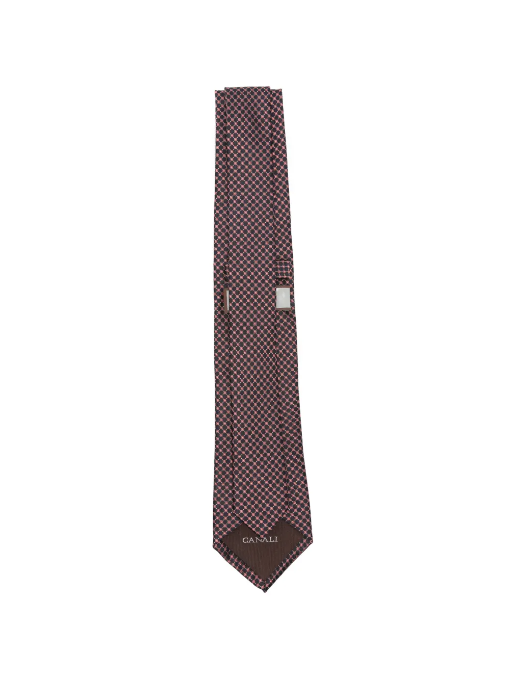 Canali Stropdas met geometrisch patroon Zwart
