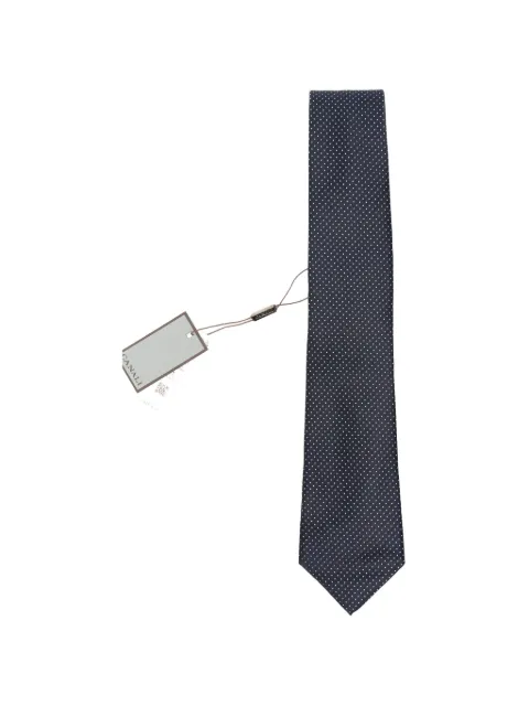 Canali polka-dot twill tie