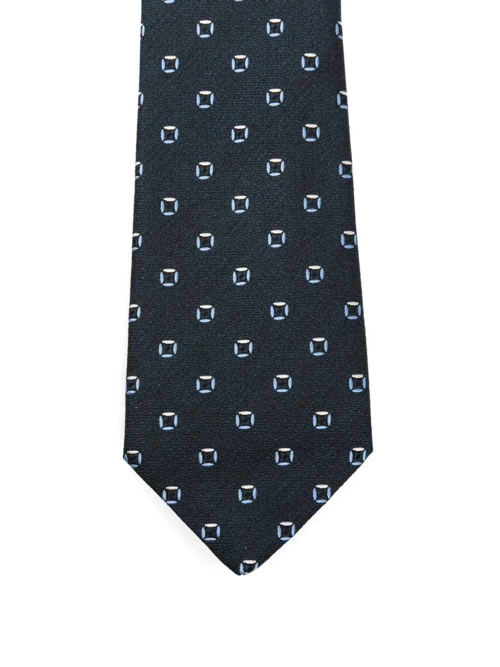 Canali Geometric-pattern Tie In Green