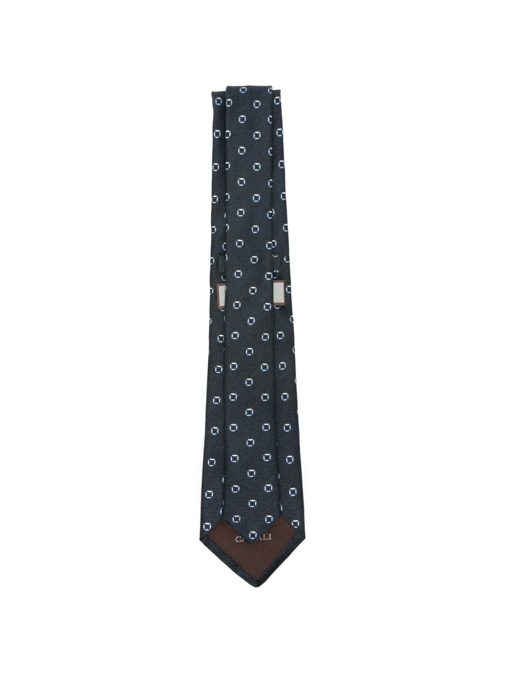 Canali Stropdas met geometrisch patroon Blauw