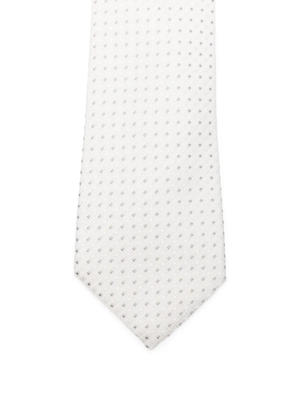 Canali Stropdas met patroon Wit