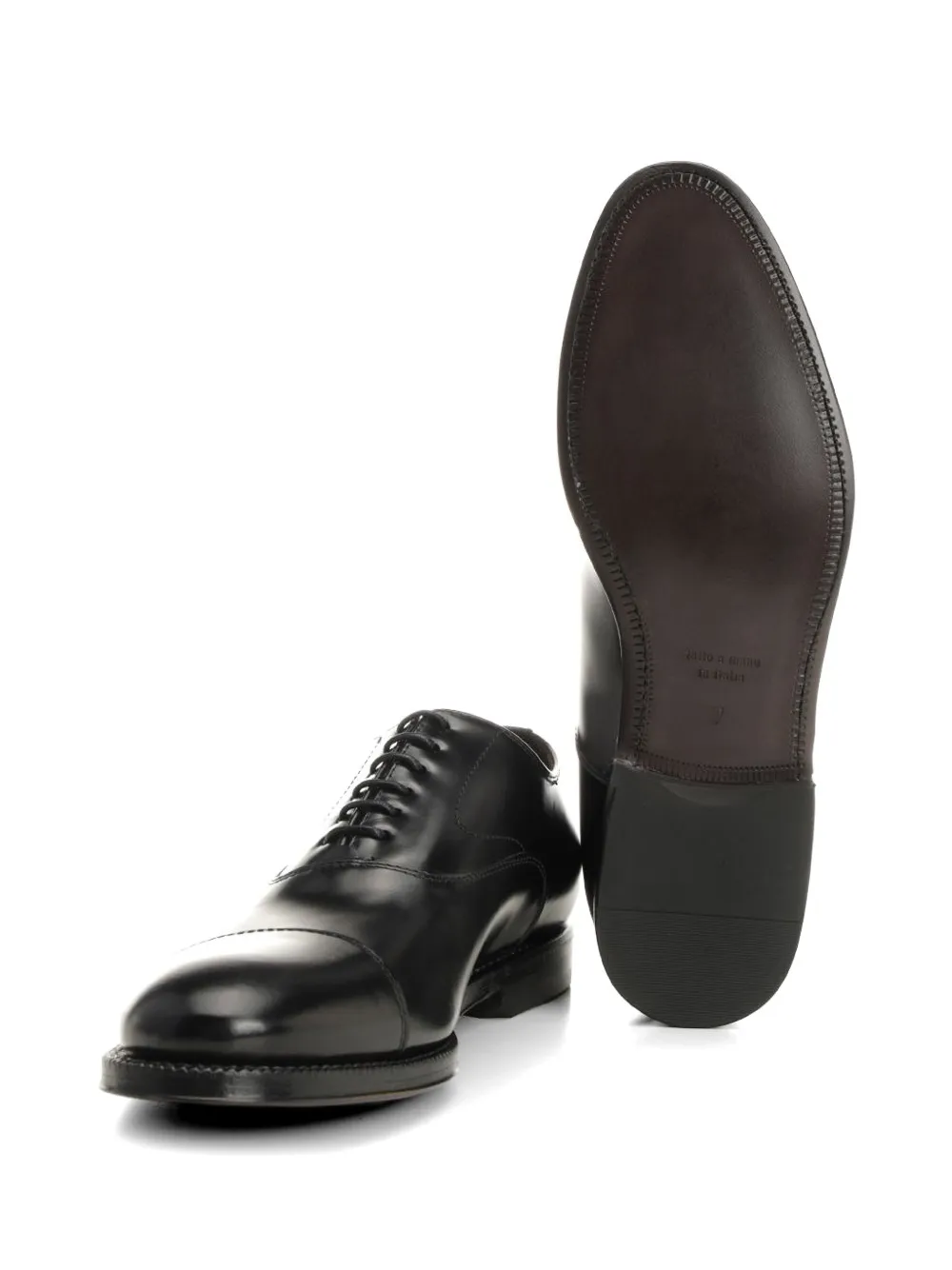 Al Duca D Aosta 1902 brushed Oxford shoes Zwart