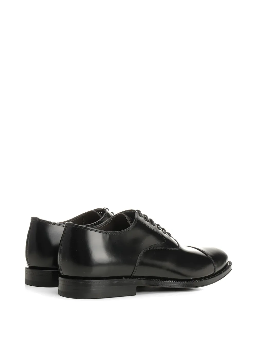Al Duca D Aosta 1902 brushed Oxford shoes Zwart
