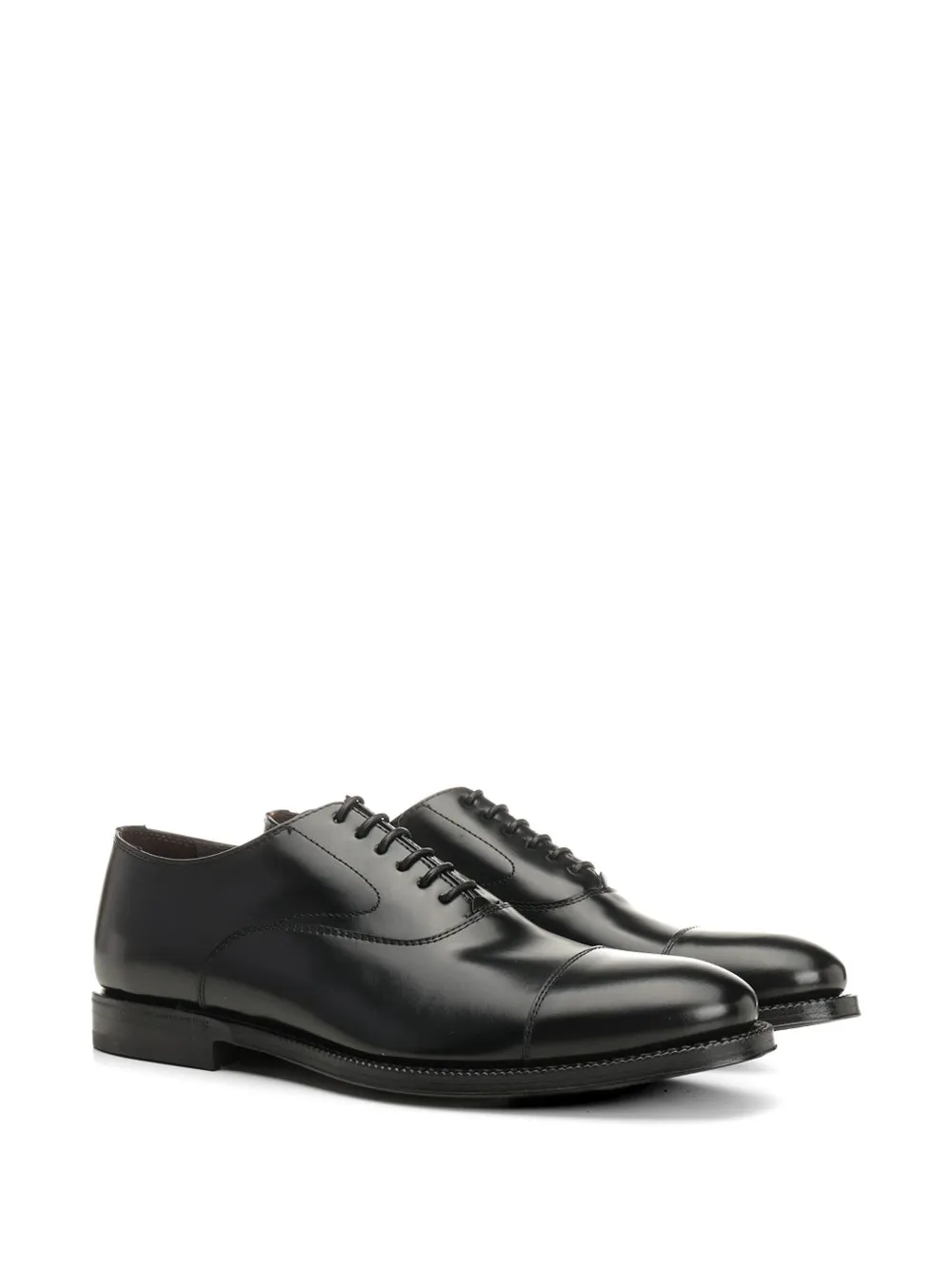Al Duca D Aosta 1902 brushed Oxford shoes Zwart