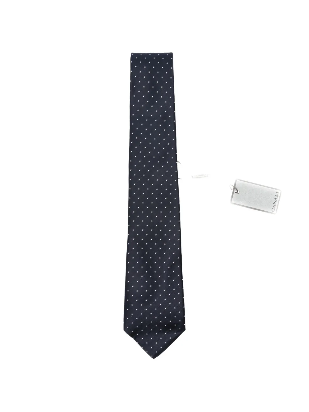 Canali polka-dot silk tie - Blu