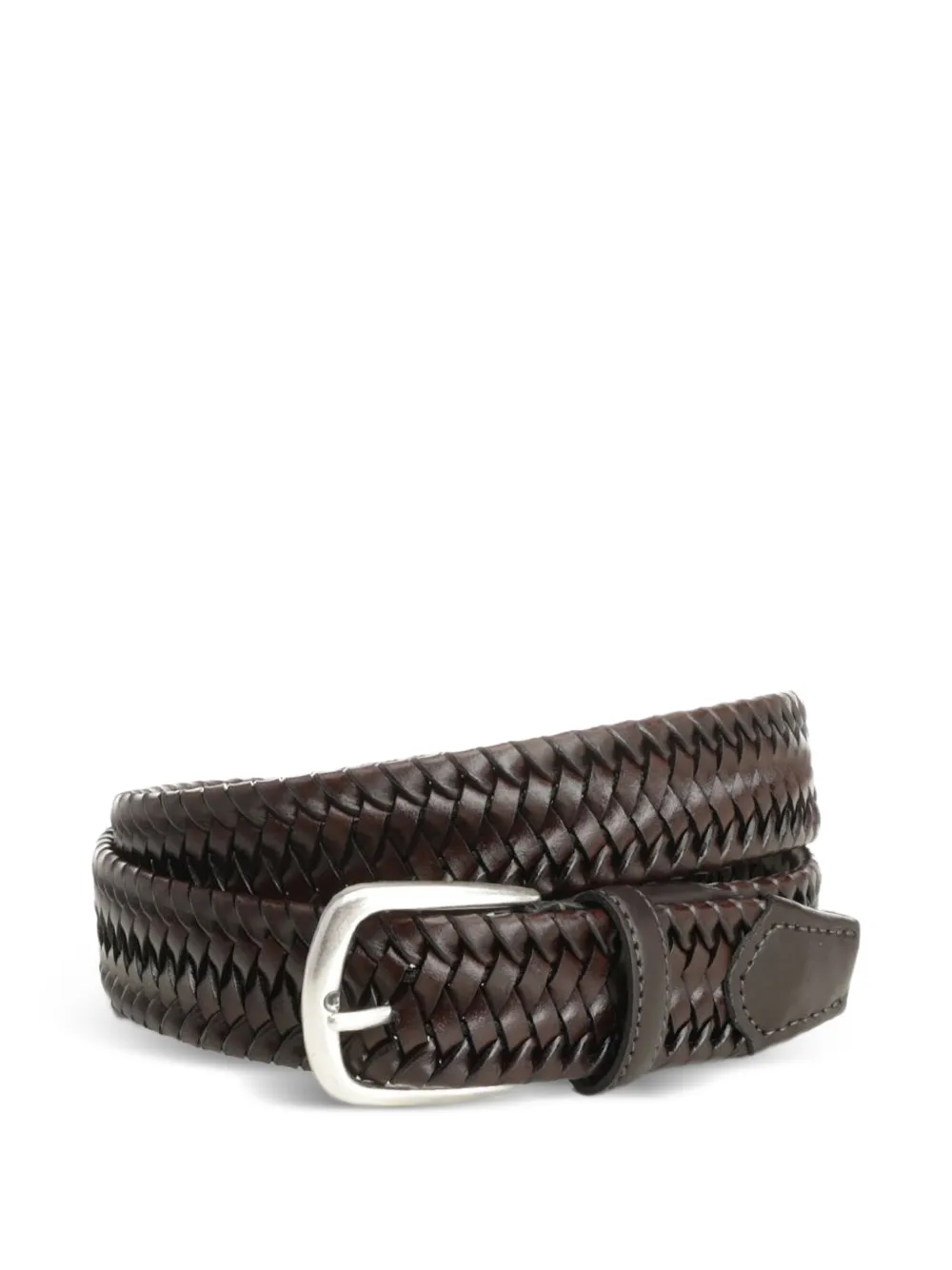 Al Duca D’Aosta 1902 braided leather belt - Braun