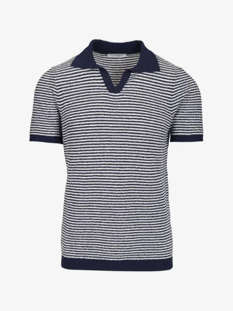 Al Duca D’Aosta 1902 stribet polo med korte ærmer