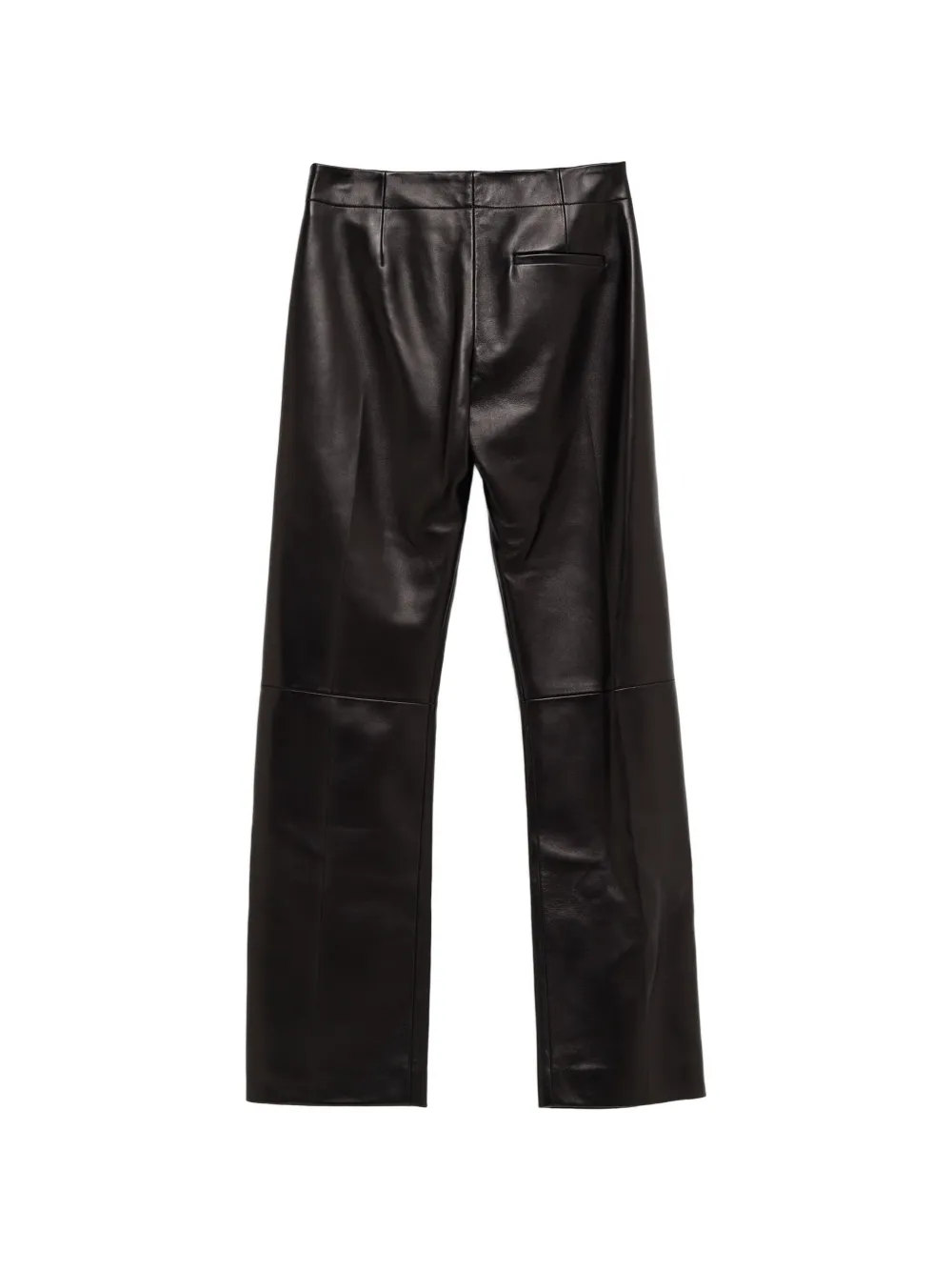 KHAITE Mita leren broek Zwart