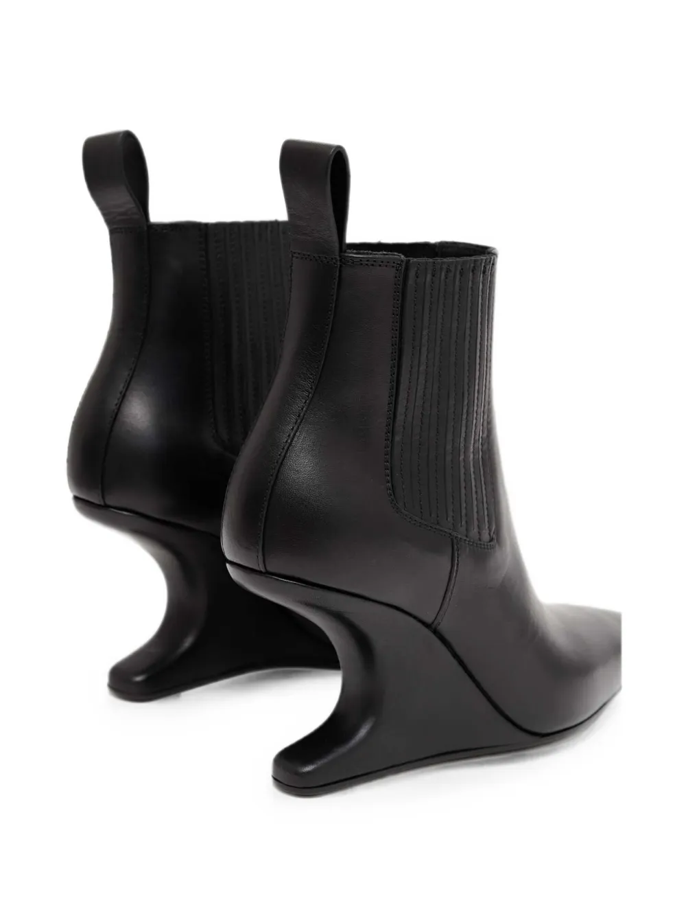 Rick Owens sculptural-wedge ankle boots Zwart