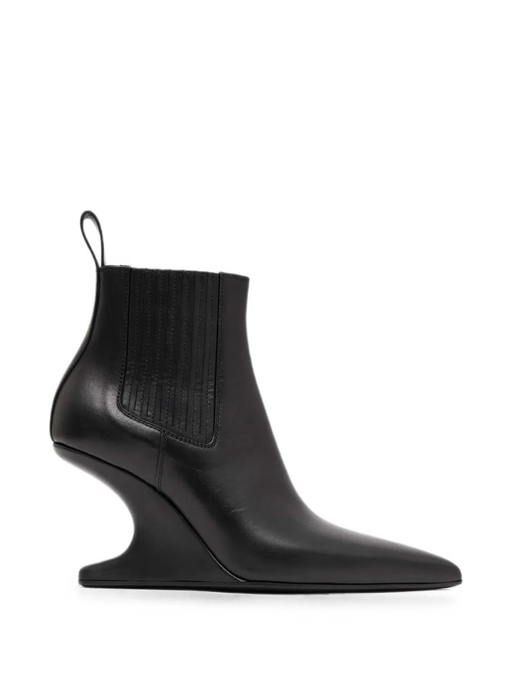 Rick Owens sculptural-wedge ankle boots Zwart