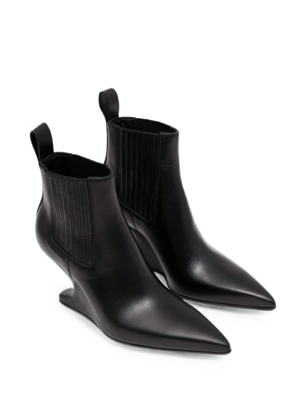 Rick Owens sculptural-wedge ankle boots Zwart