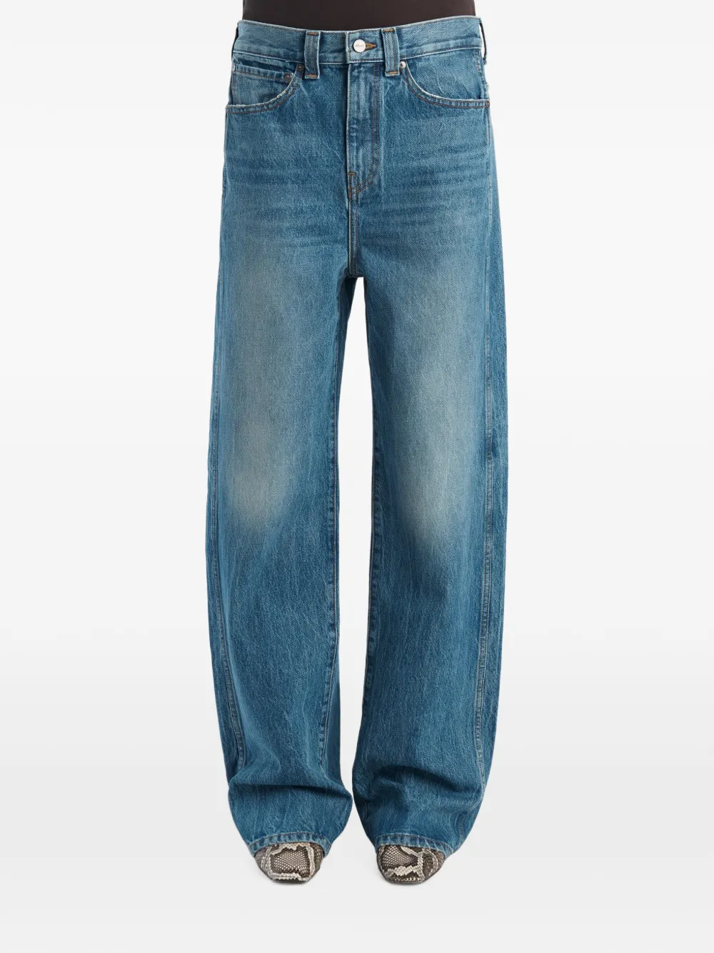KHAITE Bonnie jeans Blauw