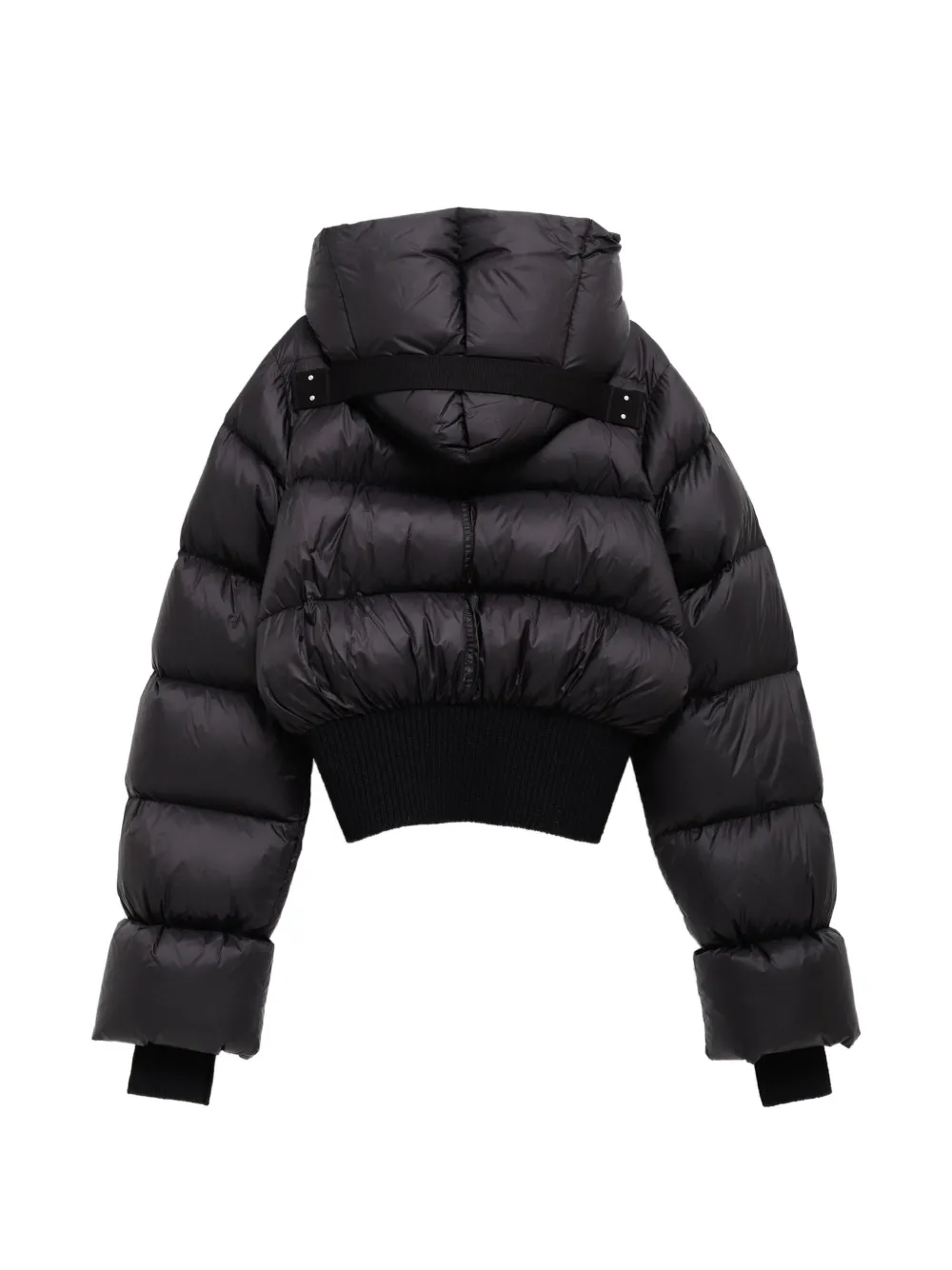 Rick Owens Jack met capuchon en ingesnoerde taille Zwart