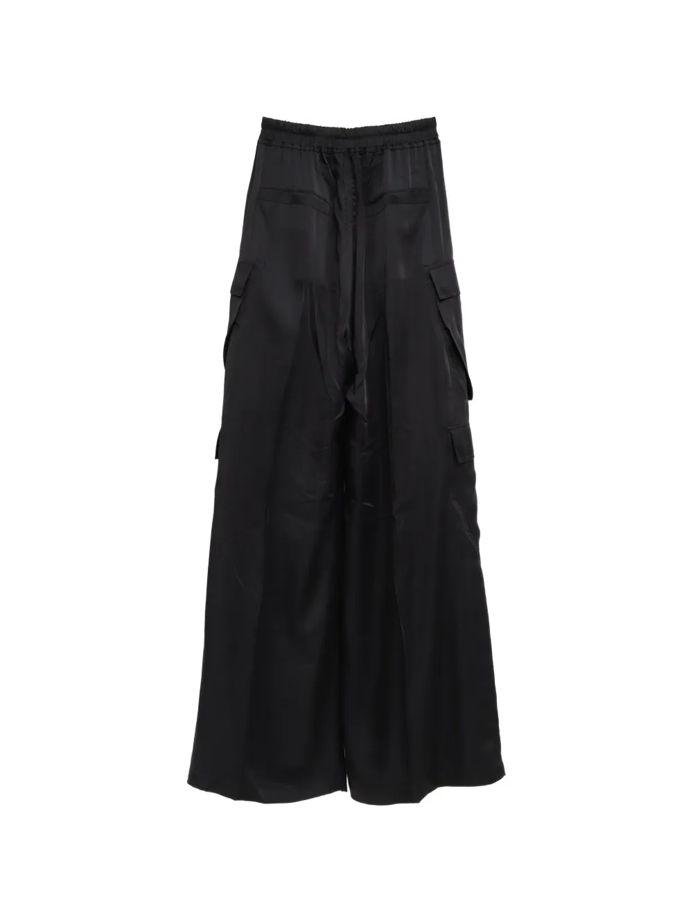 Rick Owens Cargo broek met trekkoordtaille en wijde pijpen Zwart