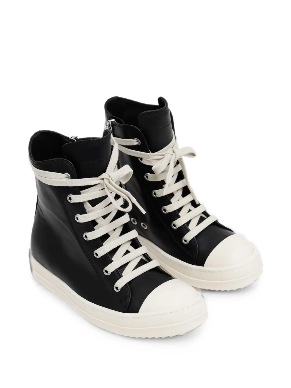 Rick Owens Tower leather high-top sneakers Zwart