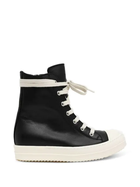 Rick Owens high-top sneakers i læder