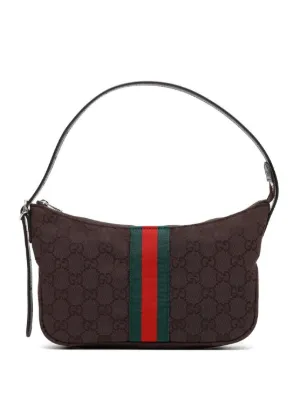 Gucci スエード ショルダーバッグ | ブラック | FARFETCH JP