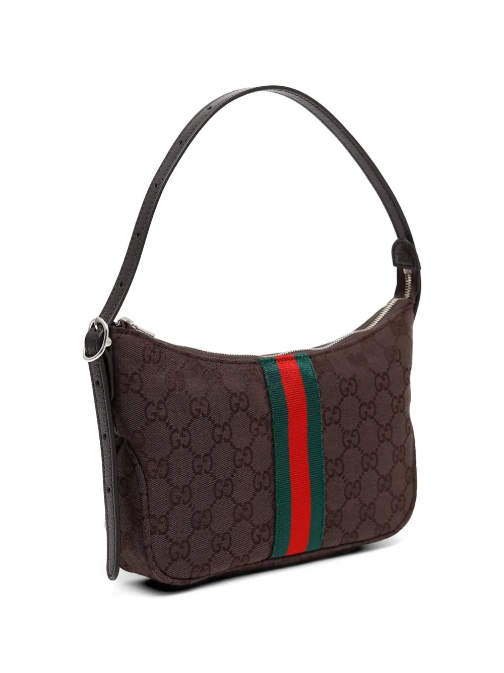 Gucci Kleine Lunetta schoudertas Bruin