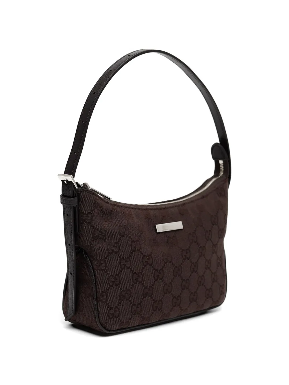 Gucci Lady Lunetta GG canvas schoudertas Bruin
