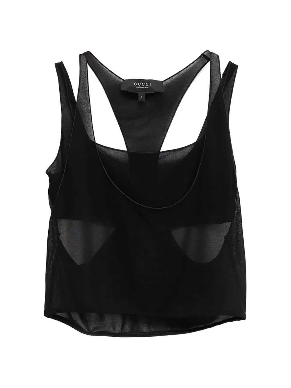 Gucci cut-out layered-effect top