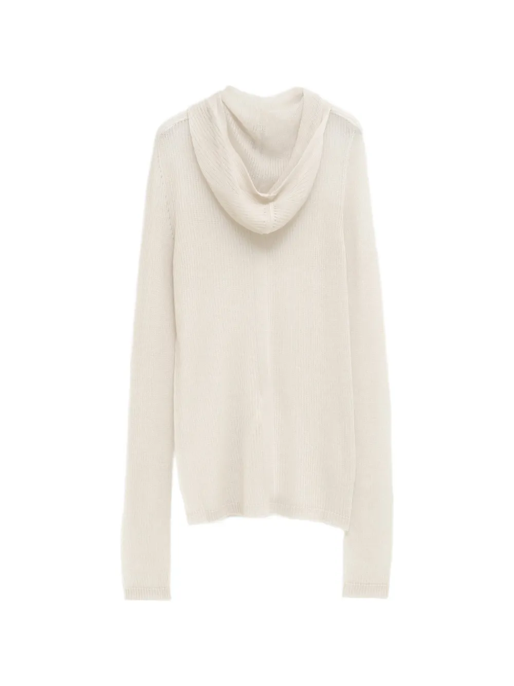 Rick Owens Geribbelde hoodie Beige