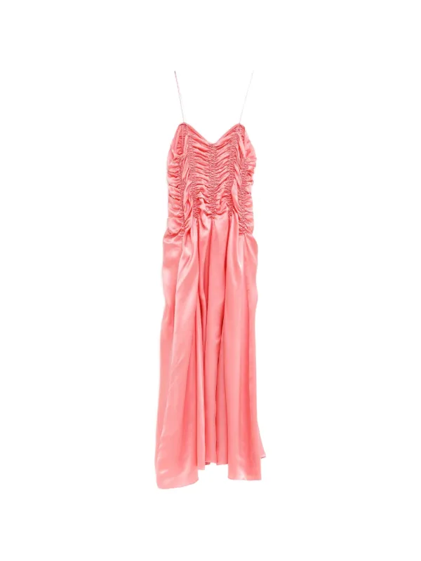 khaite dress pink KHAITE Tully Dress in Soft Pink