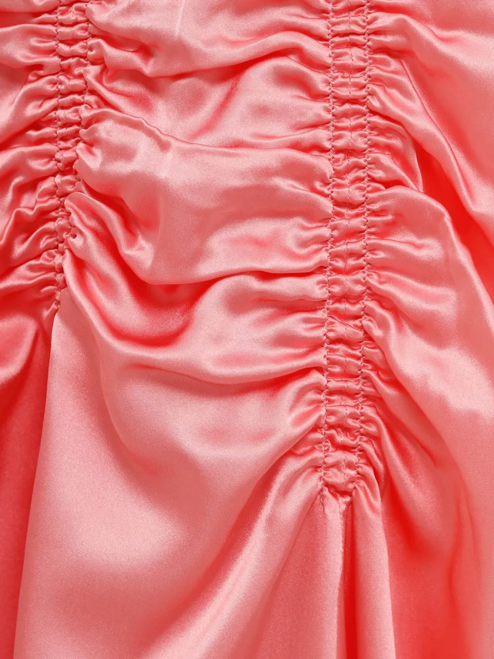 KHAITE Midi-jurk met ruches Roze