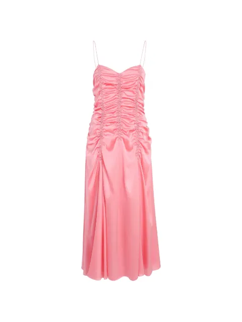 KHAITE vestido midi con diseño fruncido