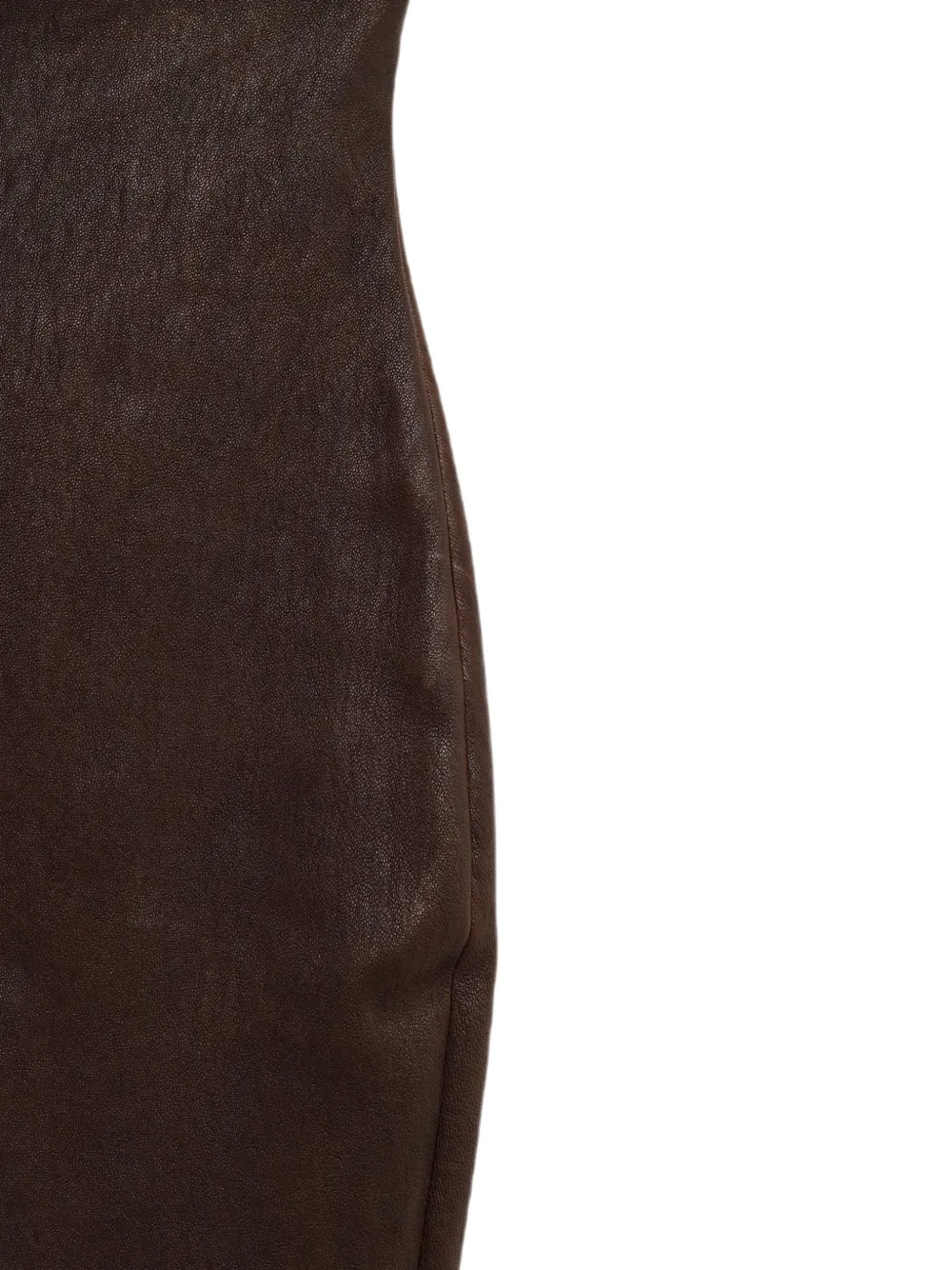Rick Owens Leren maxi-rok met rits Bruin