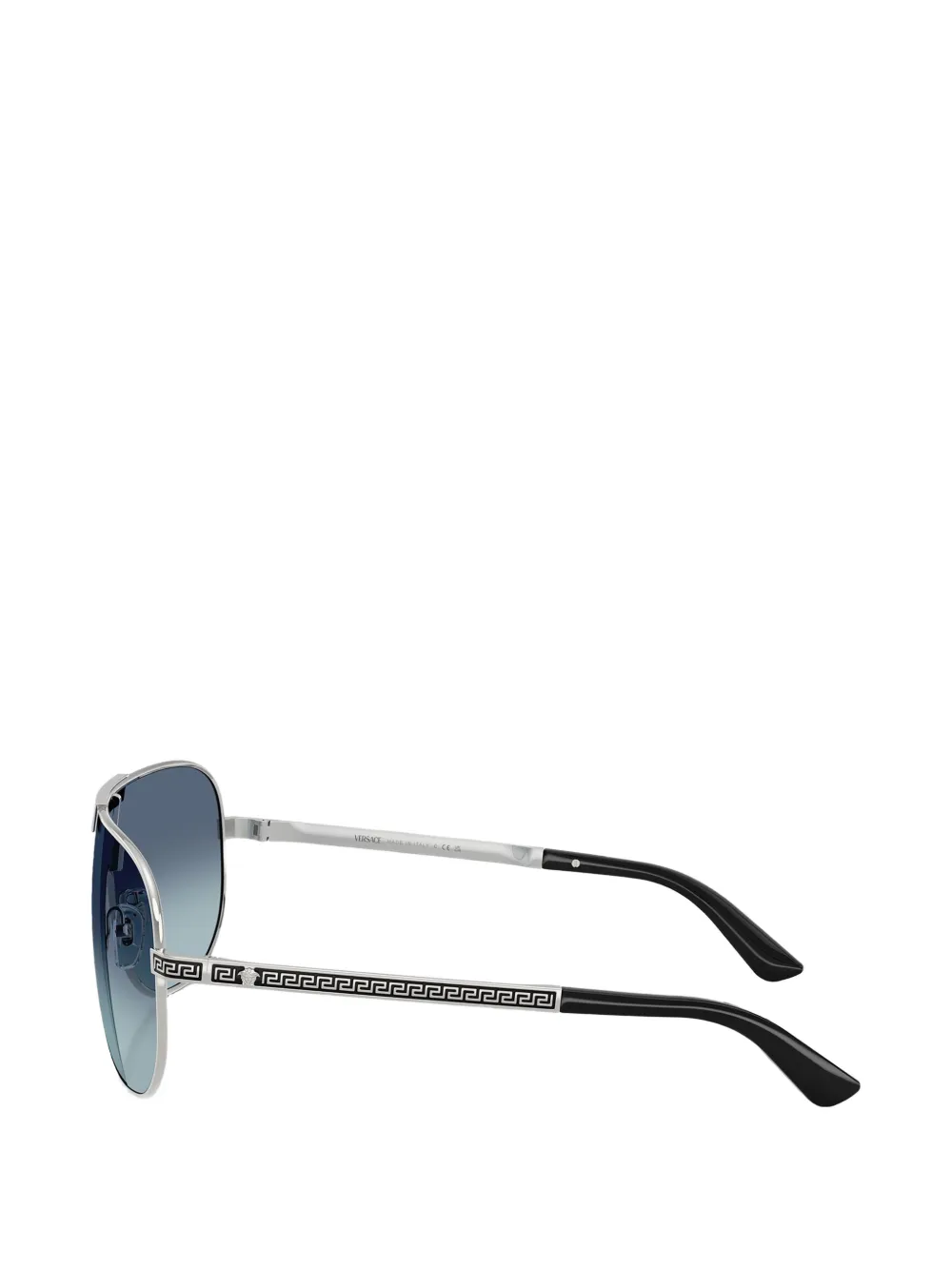 Versace Eyewear Zonnebril met piloten montuur en Greca detail Zilver