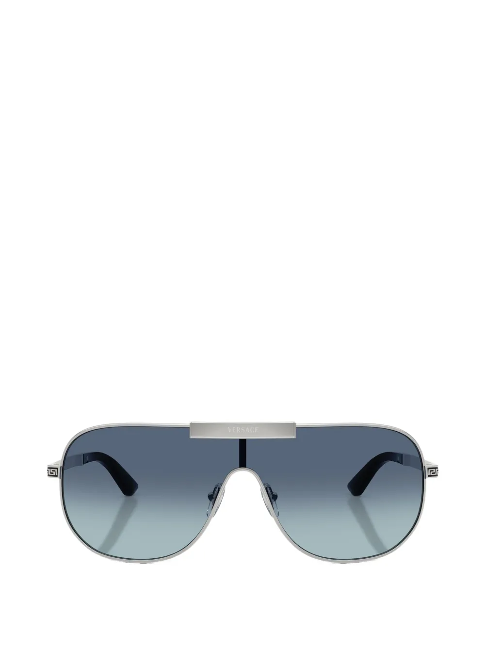 Versace Eyewear Greca-detail pilot-frame sunglasses - Argento