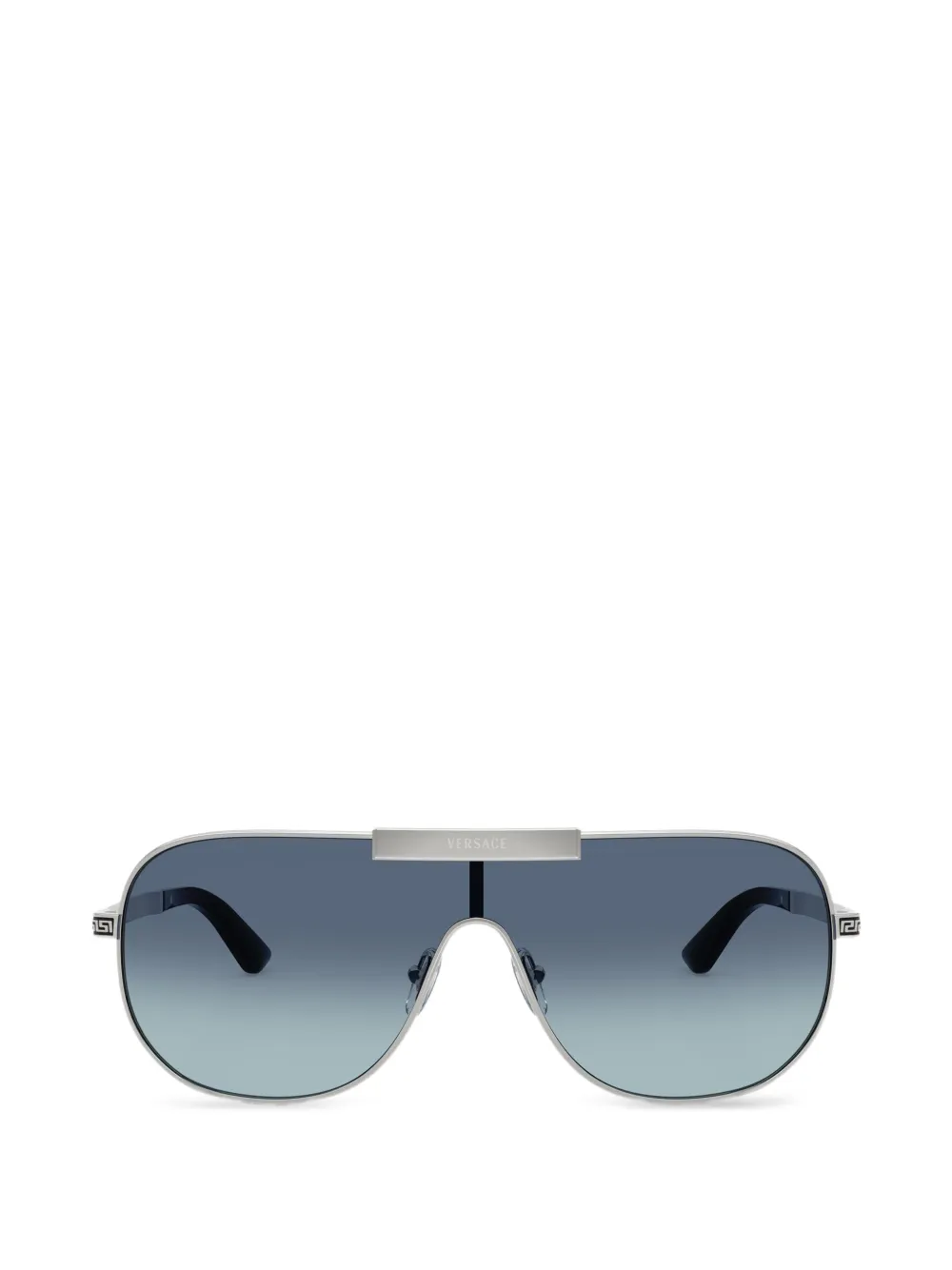 Versace Eyewear Greca-detail pilot-frame sunglasses - Argento