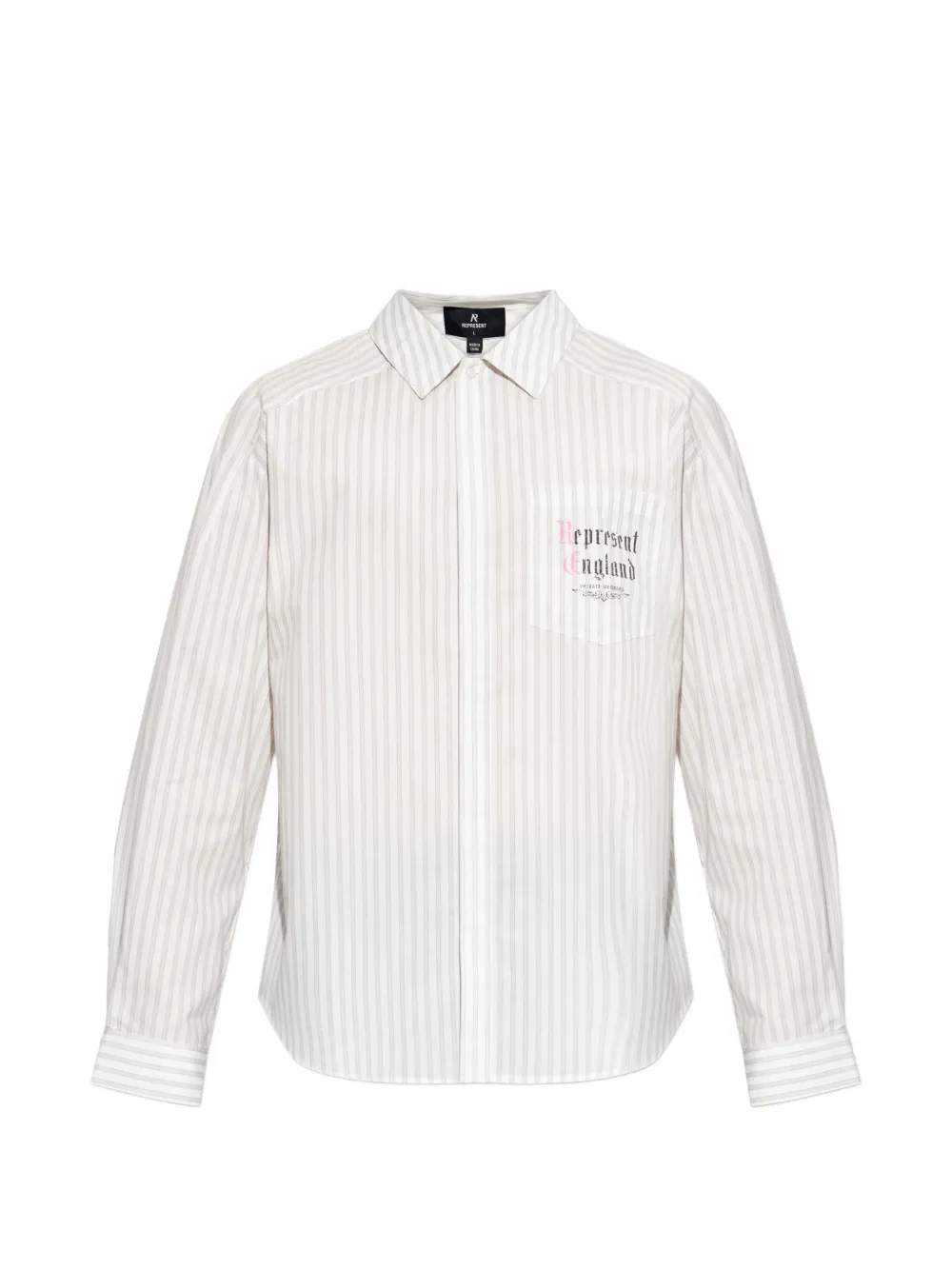 Represent striped logo-print shirt - Toni neutri